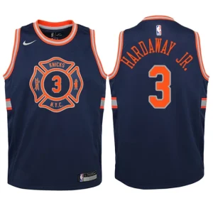 Youth New York Knicks 3 Tim Hardaway Jr. Navy Swingman Jersey-City Edition