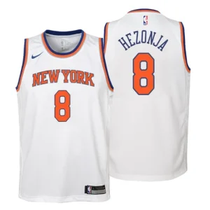 Youth New York Knicks 8 Mario Hezonja Association White Swingman Jersey