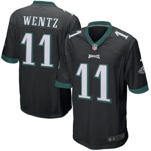 Youth Philadelphia Eagles Carson Wentz Nike Black Game Jersey