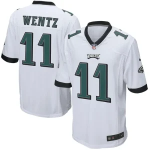 Youth Philadelphia Eagles Carson Wentz Nike White Game Jersey