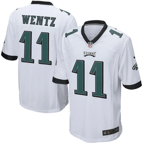 Youth Philadelphia Eagles Carson Wentz Nike White Game Jersey