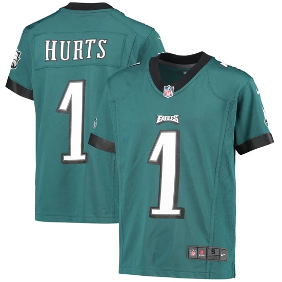 Youth Philadelphia Eagles Jalen Hurts Nike Midnight Green Game Jersey