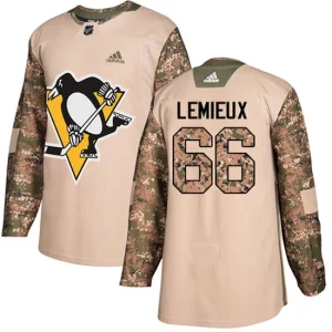 Youth Pittsburgh Penguins Mario Lemieux 66 Authentic Camo Veterans Day Practice