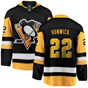 Youth Pittsburgh Penguins Matt Hunwick 22 Breakaway Black Fanatics Branded Home