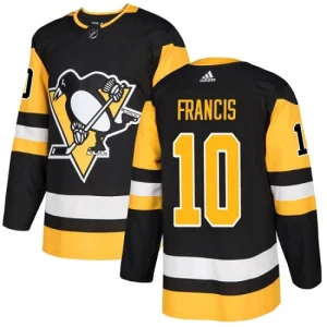 Youth Pittsburgh Penguins Ron Francis 10 Authentic Black Home