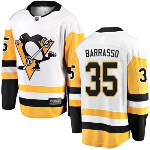 Youth Pittsburgh Penguins Tom Barrasso 35 Breakaway White Fanatics Branded Away