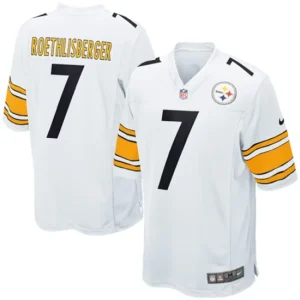 Youth Pittsburgh Steelers Ben Roethlisberger Nike White Game Jersey