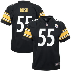 Youth Pittsburgh Steelers Devin Bush Nike Black Player Game Jersey