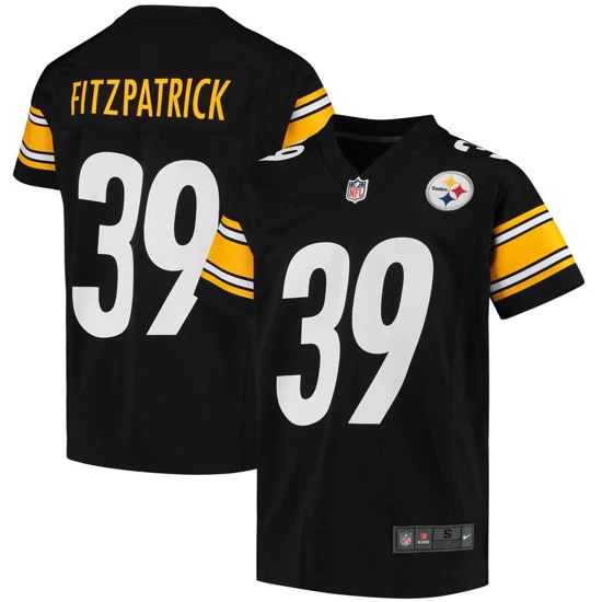 Youth Pittsburgh Steelers Minkah Fitzpatrick Nike Black Game Jersey