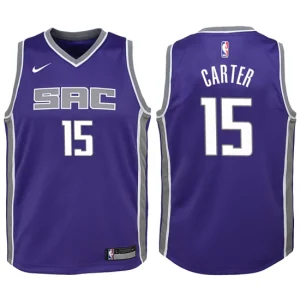 Youth Sacramento Kings 15 Vince Carter Purple Swingman Jersey-Icon Edition