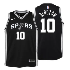 Youth San Antonio Spurs 10 DeMar DeRozan Icon Edition Black Swingman Jersey