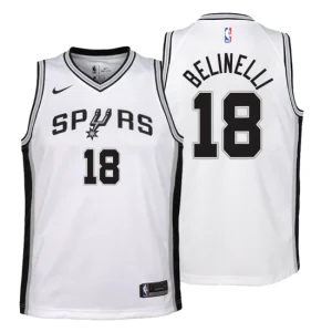 Youth San Antonio Spurs 18 Marco Belinelli Association White Swingman Jersey