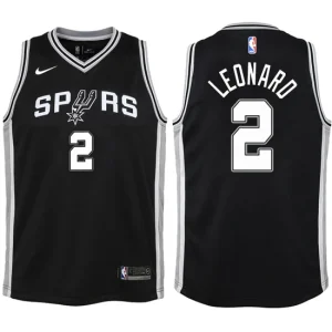 Youth San Antonio Spurs 2 Kawhi Leonard Black Swingman Jersey-Icon Edition