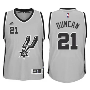 Youth San Antonio Spurs 21 Tim Duncan New Swingman Alternate Gray Signature Spur Jersey