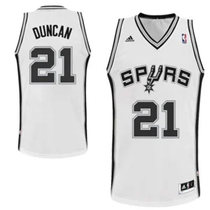 Youth San Antonio Spurs 21 Tim Duncan Revolution 30 Swingman Home White Jersey