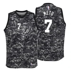 Youth San Antonio Spurs 7 Chimezie Metu City Edition Black Swingman Jersey