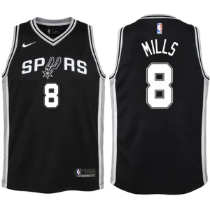 Youth San Antonio Spurs 8 Patty Mills Black Swingman Jersey-Icon Edition