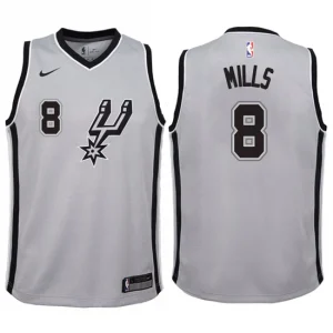 Youth San Antonio Spurs 8 Patty Mills Gray Swingman Jersey-Statement Edition