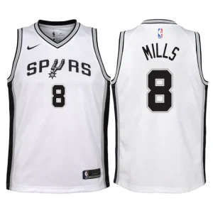 Youth San Antonio Spurs 8 Patty Mills White Swingman Jersey-Association Edition