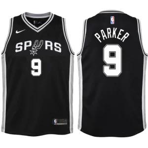 Youth San Antonio Spurs 9 Tony Parker Black Swingman Jersey-Icon Edition