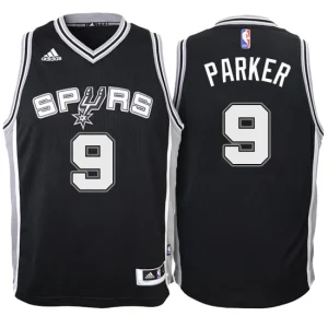 Youth San Antonio Spurs 9 Tony Parker New Swingman Road Black Jersey