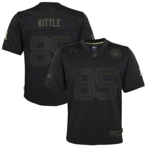 Youth San Francisco 49ers George Kittle Nike Black 2020 Salute to Service Game Jersey