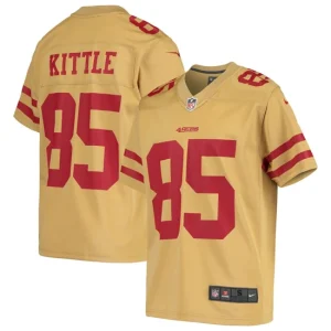 Youth San Francisco 49ers George Kittle Nike Gold Inverted Game Jersey