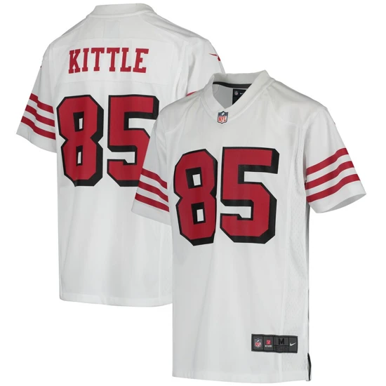 Youth San Francisco 49ers George Kittle Nike White Color Rush Game Jersey