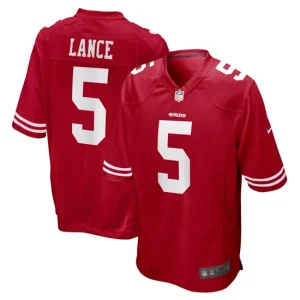 Youth San Francisco 49ers Trey Lance Nike Scarlet 2021 NFL Draft First Round Pick Game Jersey