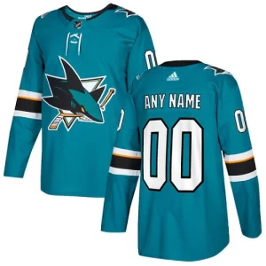 Youth San Jose Sharks Customized Home Teal Green Authentic