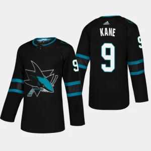 Youth San Jose Sharks Evander Kane 9 2018-19 Black Authentic Pro Third Alternate