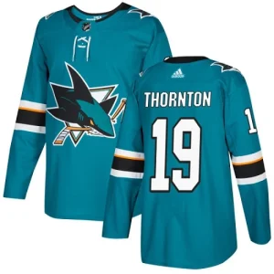 Youth San Jose Sharks Joe Thornton 19 Authentic Teal Green Home