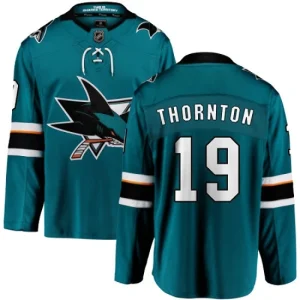 Youth San Jose Sharks Joe Thornton 19 Breakaway Teal Green Fanatics Branded Home