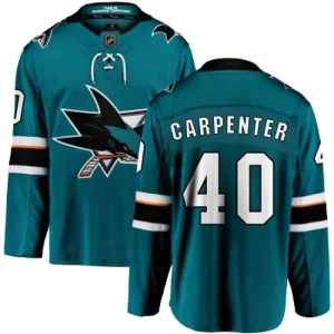 Youth San Jose Sharks Ryan Carpenter 40 Breakaway Teal Green Fanatics Branded Home