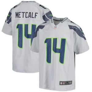 Youth Seattle Seahawks DK Metcalf Nike Gray Game Jersey