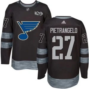 Youth St. Louis Blues Alex Pietrangelo 27 1917-2017 100th Anniversary Black Authentic