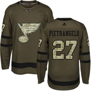 Youth St. Louis Blues Alex Pietrangelo 27 Camo Green Authentic