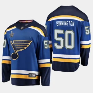 Youth St. Louis Blues Jordan Binnington 50 2019 Stanley Cup Playoffs Breakaway Player Blue