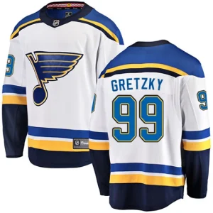 Youth St. Louis Blues Wayne Gretzky 99 Breakaway White Fanatics Branded Away