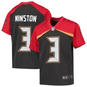 Youth Tampa Bay Buccaneers Jameis Winston Nike Pewter Inverted Game Jersey