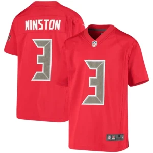 Youth Tampa Bay Buccaneers Jameis Winston Red Finished Game Jersey