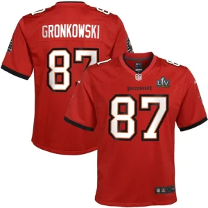 Youth Tampa Bay Buccaneers Rob Gronkowski Nike Red Super Bowl LV Bound Game Jersey