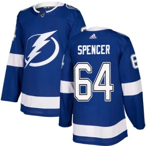 Youth Tampa Bay Lightning Matthew Spencer 64 Authentic Royal Blue Home