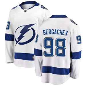 Youth Tampa Bay Lightning Mikhail Sergachev 98 Breakaway White Fanatics Branded Away