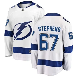 Youth Tampa Bay Lightning Mitchell Stephens 67 Breakaway White Fanatics Branded Away