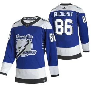 Youth Tampa Bay Lightning Nikita Kucherov 86 2022 Reverse Retro Blue Authentic