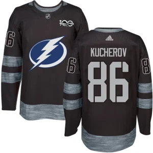 Youth Tampa Bay Lightning Nikita Kucherov 86 Authentic Black 1917-2017 100th Anniversary