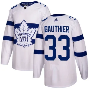 Youth Toronto Maple Leafs Frederik Gauthier 33 Authentic White 2018 Stadium Series