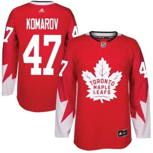 Youth Toronto Maple Leafs Leo Komarov 47 Authentic Red Alternate