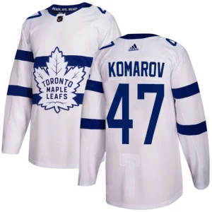 Youth Toronto Maple Leafs Leo Komarov 47 Authentic White 2018 Stadium Series